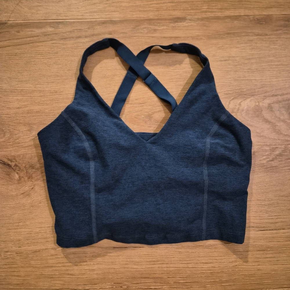 Beyond Yoga Dark Navy Crossback Sports Bra